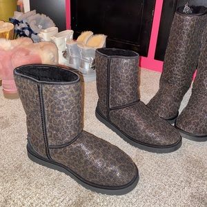 UGG Black and Gold Winter Boots